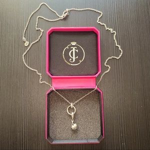 Juicy Couture Silver Necklace with detachable charm pendant